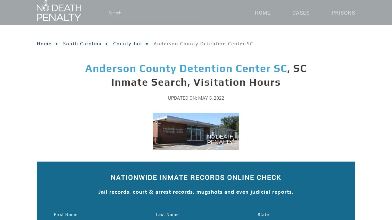 Anderson County Detention Center SC, SC Inmate Search ...